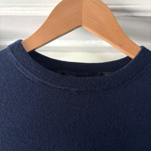 Jenni Kayne Sweater Hudson Crewneck 100% Merino Wool Navy Blue Size M - Picture 3 of 14